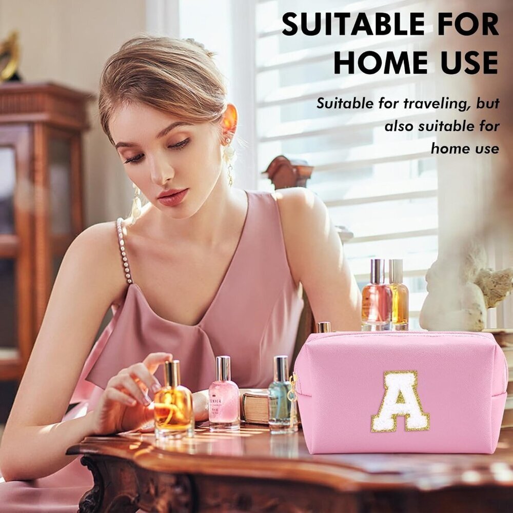 Initial Makeup Bag Personalized Preppy Cosmetic B… - image 2